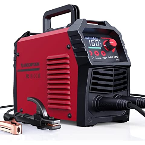 ARCCAPTAIN 110V/220V Stick Welder, [Large LED Display] 160Amp ARC Welding Machine with Synergic Control, IGBT Inverter Portable MMA Welder Machine with Lift Tig Hot Start, Arc force and Anti-Stick